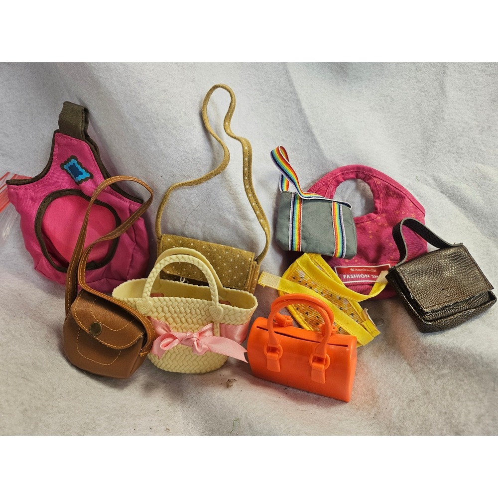 My Generation Doll Purse Bag Lot Fashion Show Pet Carrier Fanny Pack 9pc Mixed